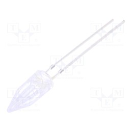 10 pcs : OS5RPM58A1B - LED, 5mm, red, 1120mcd, 100°, 1.8÷2.6V, 20mA, Lens: transparent