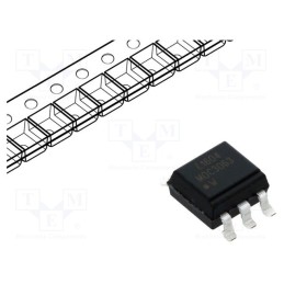 10 pcs : MOC3063S-TA1 - Optotriac, 5kV, Uout: 600V, zero voltage crossing driver, Ch: 1