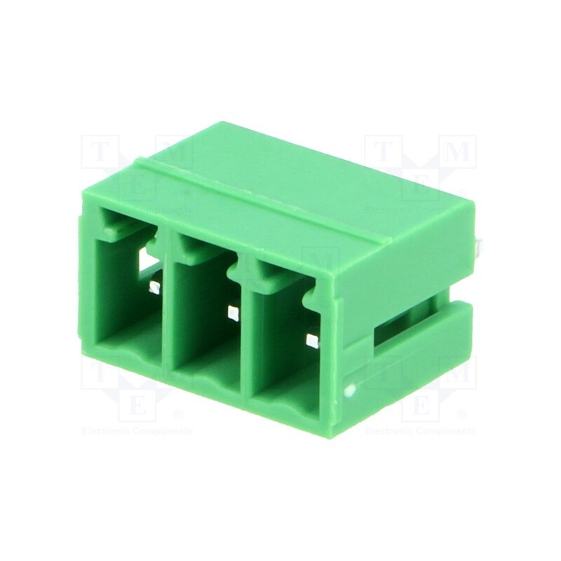 50 pcs : EBRA-03-B - Pluggable terminal block, 3.81mm, ways: 3, straight, socket, male