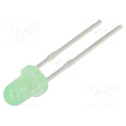 10 pcs : SSL-LX3052GD - LED, 3mm, green, 15mcd, 80°, Front: convex, 2÷2.8V, No.of term: 2