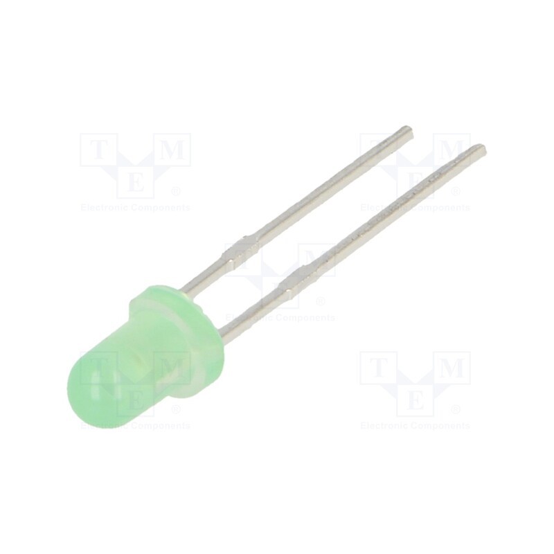 10 pcs : SSL-LX3052GD - LED, 3mm, green, 15mcd, 80°, Front: convex, 2÷2.8V, No.of term: 2