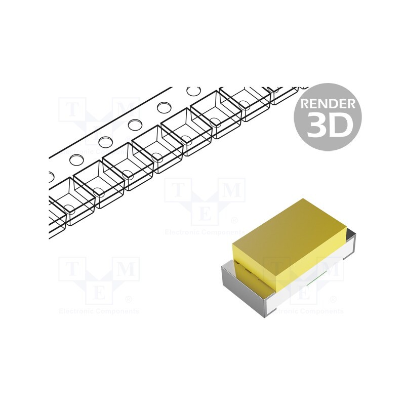 10 pcs : OSM50402C1C - LED, SMD, 0402, white warm, 80÷150mcd, 2600-3200K, 120°, 5mA