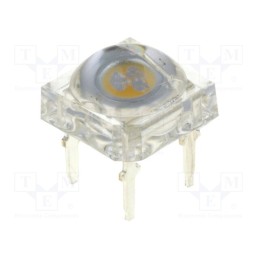 10 pcs : OSM54LZ5D1P - LED Super Flux, 7.62x7.62mm, white warm, 1560÷2180mcd, 130°, 30mA