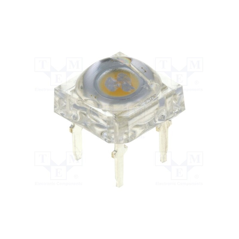 10 pcs : OSM54LZ5D1P - LED Super Flux, 7.62x7.62mm, white warm, 1560÷2180mcd, 130°, 30mA