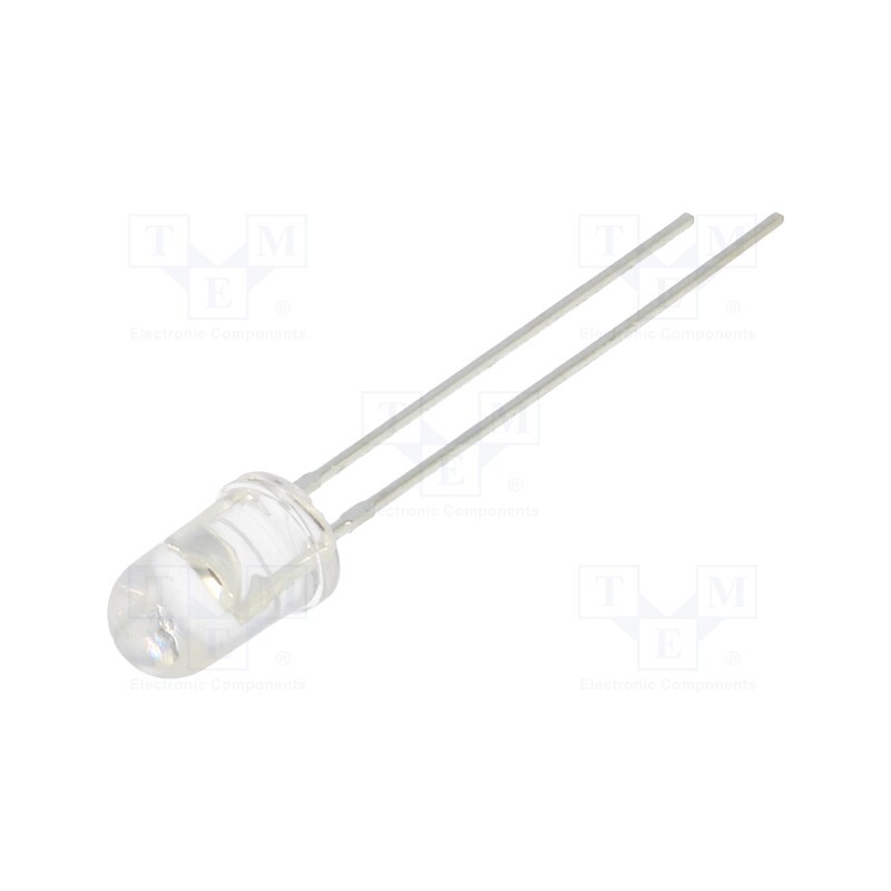 10 pcs : LL-503SIRC2H-1BE - IR transmitter, 5mm, 850nm, transparent, 45°, THT, 165mW