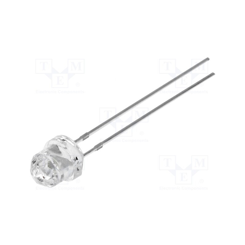 10 pcs : OSW5DKEDD1A - LED, 4.85mm, white cold, 1560÷2180mcd, 2.9÷3.6V, 20mA, Diamond