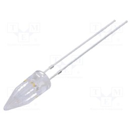10 pcs : OS5MDK58A1B - LED, 5mm, white warm, candle light effect, 500÷750mcd, 100°, 20mA