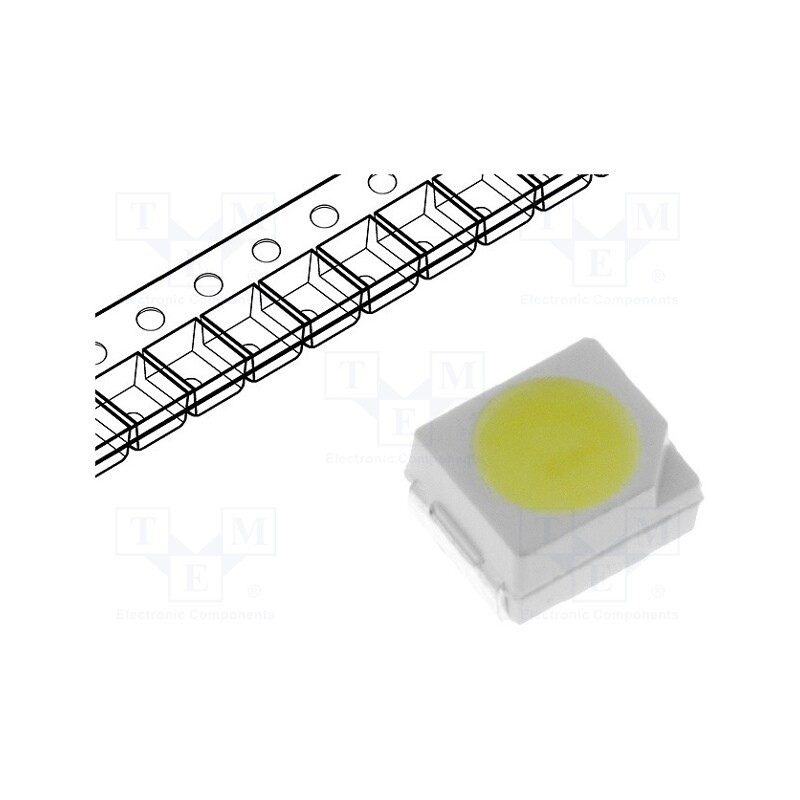 10 pcs : OSW44LS1C1A - LED, SMD, 3528,PLCC2, white cold, 6÷7lm, 6500K, 120°, 20mA, 2.9÷3.6V