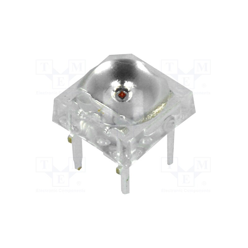 10 pcs : OS5YKAZ5D1P - LED Super Flux, 7.62x7.62mm, yellow, 2180÷4800mcd, 130°, 70mA