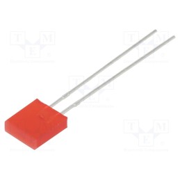 10 pcs : SSL-LX25783ID - LED, rectangular, 2x7x8mm, red, 9mcd, 80°, Front: flat, 20mA, 2÷2.8V