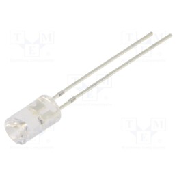 10 pcs : OSB5SK5MC1B - LED, 5mm, blue, 330÷500mcd, 120°, 2.5÷5V, Lens: transparent
