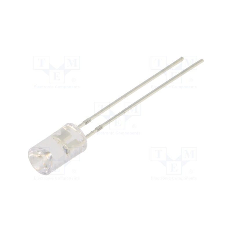 10 pcs : OSB5SK5MC1B - LED, 5mm, blue, 330÷500mcd, 120°, 2.5÷5V, Lens: transparent