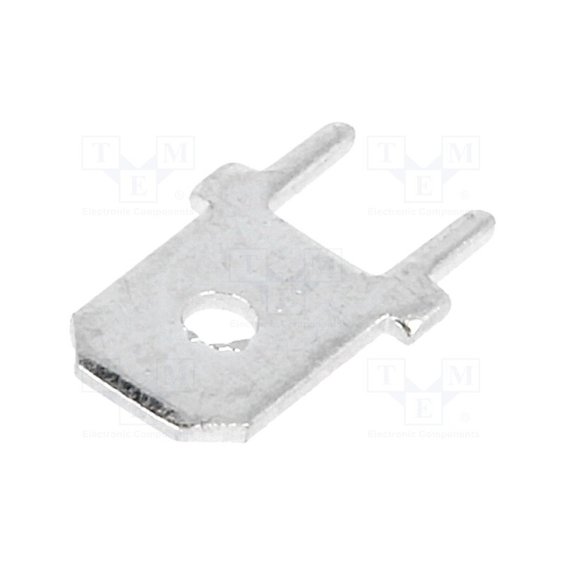 50 pcs : FS1536 - Terminal: flat, 6.3mm, 0.8mm, male, THT, brass, tinned, straight