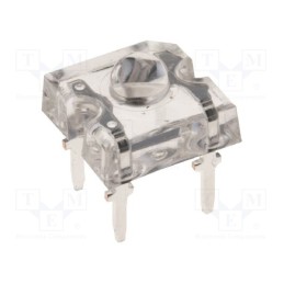 10 pcs : OSHR7161D - LED Super Flux, 7.62x7.62mm, red, 1120÷2500mcd, 60°, Front: convex