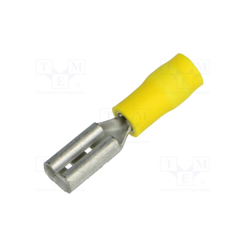 50 pcs : FVDDF0.5-110A-5 YE (LF) K - Terminal: flat, 2.8mm, 0.5mm, female, 0.2÷0.5mm2, crimped, yellow