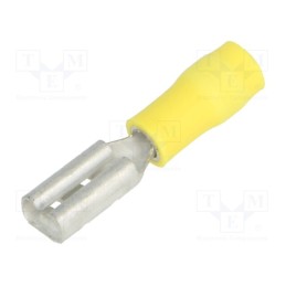 50 pcs : FVDDF0.5-110A-8 YE (LF) K - Terminal: flat, 2.8mm, 0.8mm, female, 0.2÷0.5mm2, crimped, yellow