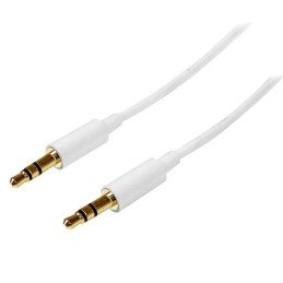 1 pcs - StarTech.com Male 3.5mm Stereo Jack to Male 3.5mm Stereo Jack Aux Cable, White, 2m