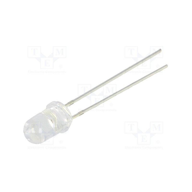 10 pcs : OSR7CA5111A - LED, 5mm, red, 12000÷14400mcd, 15°, convex, No.of term: 2
