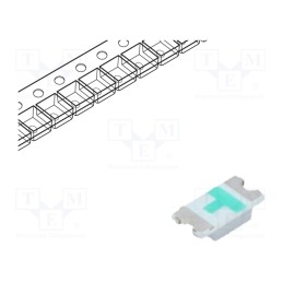 50 pcs : OSR51206E1N-0.8T - LED, SMD, 1206, red, 80÷100mcd, 3.2x1.6x0.8mm, 140°, 1.8÷2.6V, 20mA