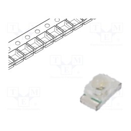 50 pcs : SR190GC-2BJ - LED, SMD, 0603, yellow green, 80÷130mcd, 1.6x0.8x0.95mm, 35°, 20mA