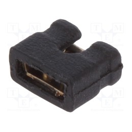 50 pcs : JUMPER-2.0/B - Jumper, pin strips, female, open, 2mm, 1x2, black