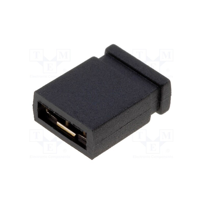 50 pcs : JUMPER-B-Z - Jumper, pin strips, female, closed, 2.54mm, 1x2, black