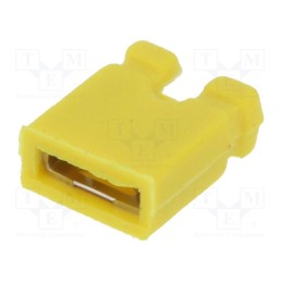 50 pcs : JUMPER-Y - Jumper, pin strips, female, open, 2.54mm, 1x2, yellow