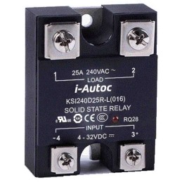 1 pcs - i-Autoc KSI Series Solid State Relay, 25 A Load, Panel Mount, 280 V ac Load, 32 V dc Control