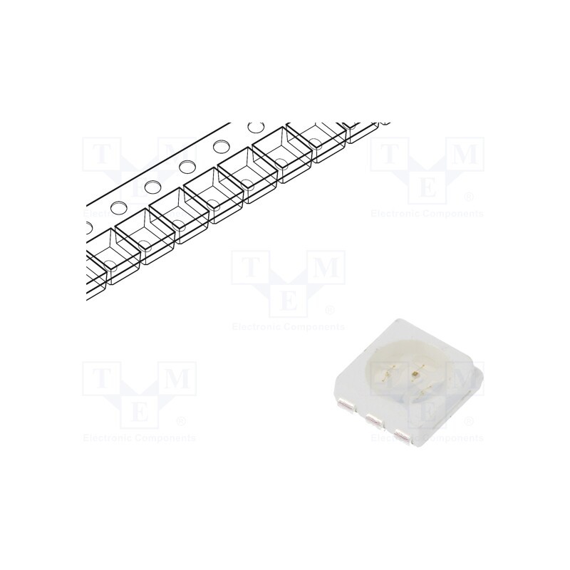 50 pcs : RF-W2SA50TS-A39R - LED, SMD, 5050,PLCC6, RGB, 5.4x4.95x1.6mm, 120°, 20mA