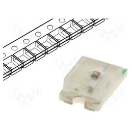 50 pcs : OF-SMD2012R - LED, SMD, 0805, red, 90÷120mcd, 2x1.25x0.68mm, 120°, 1.6÷1.9V, 20mA