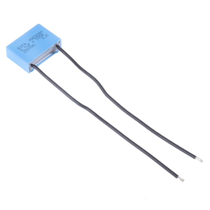 25 pcs - KEMET RC Capacitor 100nF 100Ω Tolerance ±20% 250 V ac, 630 V dc Through Hole PMZ Series
