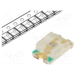 50 pcs : OF-SMD2012B - LED, SMD, 0805, blue, 150÷200mcd, 2x1.25x0.68mm, 120°, 3÷3.2V, 20mA