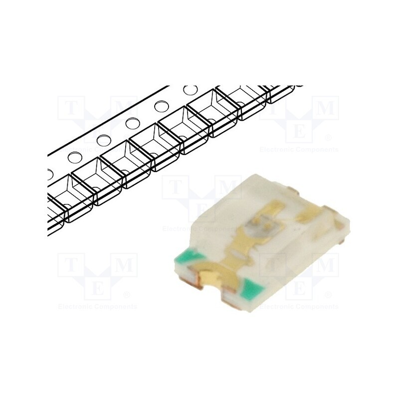 50 pcs : OF-SMD2012B - LED, SMD, 0805, blue, 150÷200mcd, 2x1.25x0.68mm, 120°, 3÷3.2V, 20mA