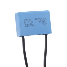 25 pcs - KEMET RC Capacitor 100nF 100Ω Tolerance ±20% 250 V ac, 630 V dc Through Hole PMZ Series