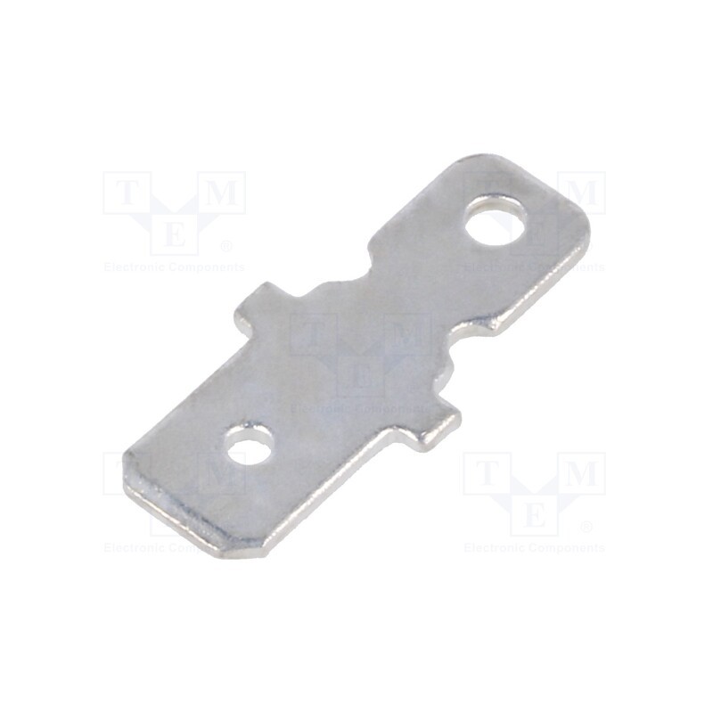 50 pcs : KP-778-02 - Terminal: flat, 6.3mm, 0.8mm, male, steel, tinned, angled 90°