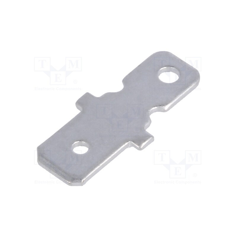 50 pcs : KP-778-04 - Terminal: flat, 6.3mm, 0.8mm, male, brass, tinned, straight