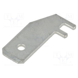 50 pcs : KP-967-02 - Terminal: flat, 6.3mm, 0.8mm, male, THT, steel, tinned, angled 90°