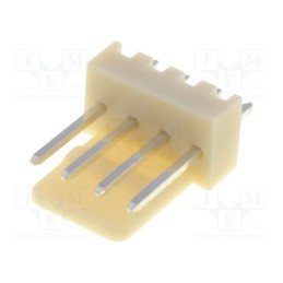 50 pcs : LHA-04-TS - Socket, wire-board, male, 2.54mm, PIN: 4, THT, 250V, 3A, tinned