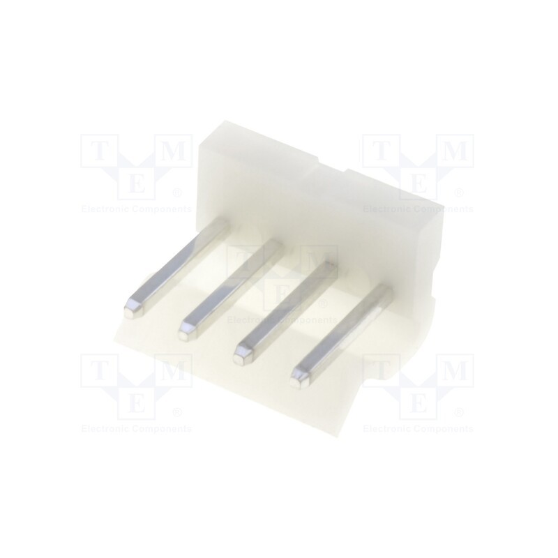 50 pcs : LHB-04-SA1 - Socket, wire-board, male, 3.96mm, PIN: 4, THT, 250V, 5A, tinned