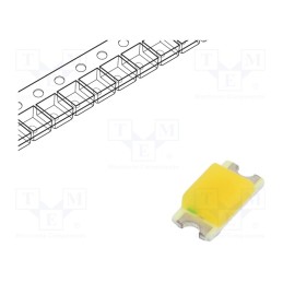 50 pcs : OSM51206E1N-0.8T - LED, SMD, 1206, white warm, 500÷700mcd, 2700-3300K, 140°, 20mA