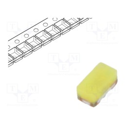 50 pcs : FYLS-0402CUWC75 - LED, SMD, 0402, white, 450÷600(typ)-750mcd, 7500K, 130°, 20mA
