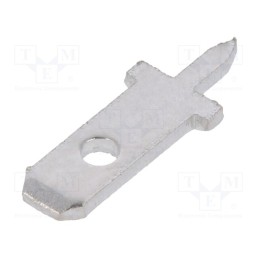 100 pcs : LST1095 - Terminal: flat, 2.8mm, 0.8mm, male, THT, brass, silver plated