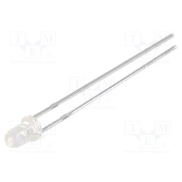 50 pcs : N0Y33L39 - LED, 3mm, yellow, 1400÷2500mcd, 30°, 1.7÷2.6V, No.of term: 2, 60mW