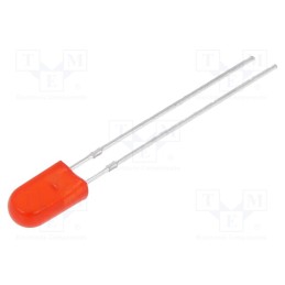 50 pcs : N0R35L71 - LED, rectangular, 2.54x5mm, red, 30÷35(typ)-50mcd, 50°, 20mA, 85mW