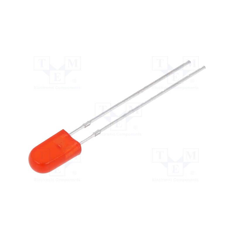 50 pcs : N0R35L71 - LED, rectangular, 2.54x5mm, red, 30÷35(typ)-50mcd, 50°, 20mA, 85mW
