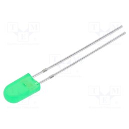 50 pcs : N0G35L70 - LED, rectangular, 2.54x5mm, green, 18÷25(typ)-40mcd, 50°, 20mA