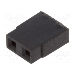 50 pcs : M7567-05 - Jumper, pin strips, female, 2.54mm, open, 3A, gold-plated, black