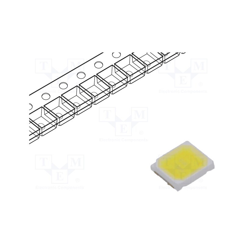 50 pcs : HL-AS-2835H466W-2C-S1-08L-PCT-HR3 - LED, white cold, 5700-6500K, 115÷125lm, 120°, 100mA, 8.4÷10.4V