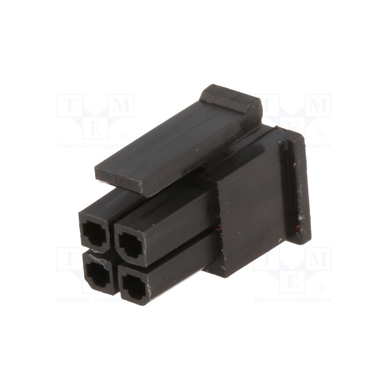 50 pcs : MFW-04 - Plug, wire-board, female, 3mm, PIN: 4, w/o contacts, for cable, 5A