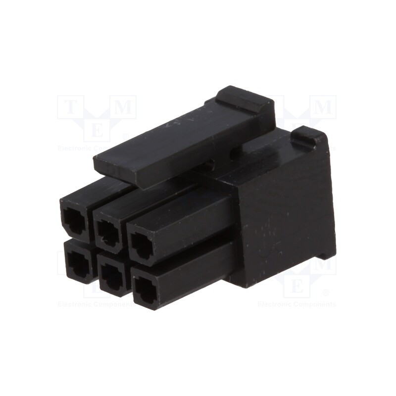 50 pcs : MFW-06 - Plug, wire-board, female, 3mm, PIN: 6, w/o contacts, for cable, 5A